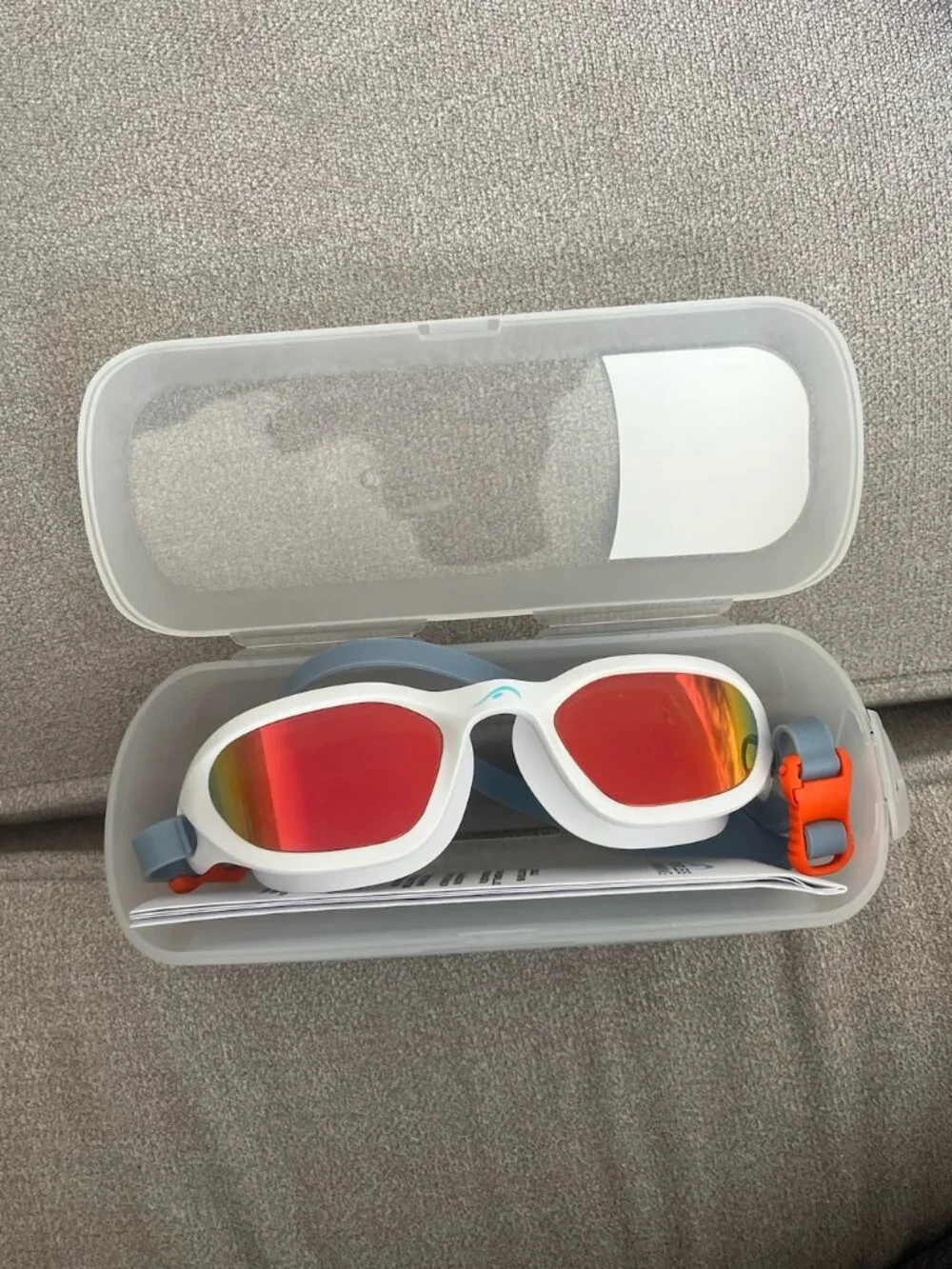 NanoClear Flex Swim Goggles Mirror - White/Grey